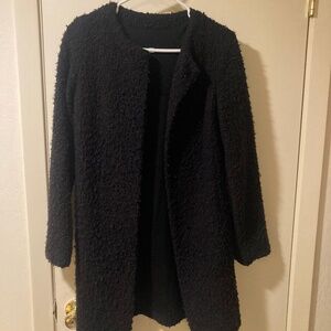 Brandy Melville Coat - blue fuzzy